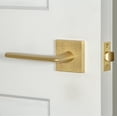 thumbnail image 4 of Viaggio Qadmltbrz_Prv_234_Lh Motivo Left Handed Solid Brass Privacy Door Lever Set - Brass, 4 of 7