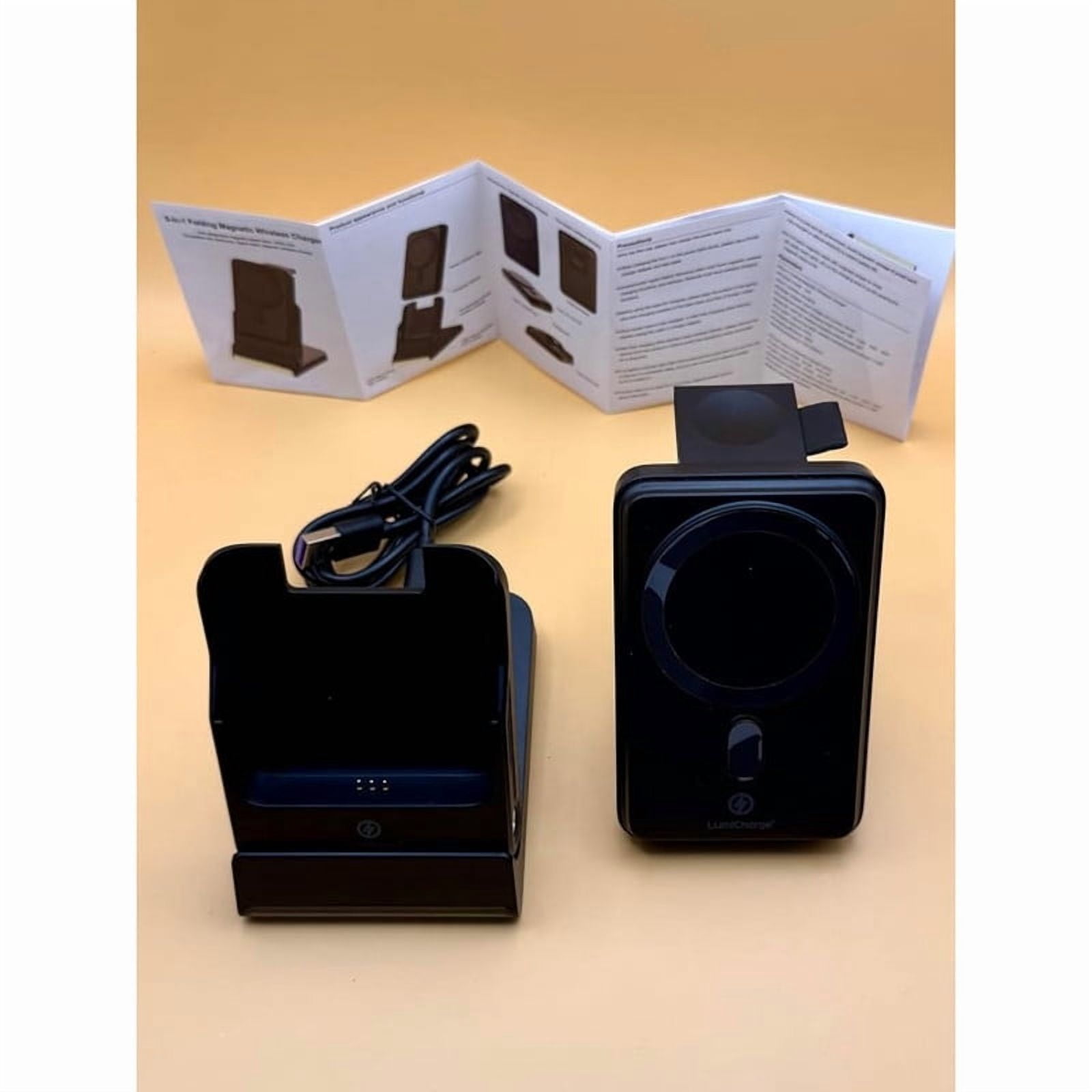 Lumicharge 5 IN1 Black Magnetic Power Bank & Charger
