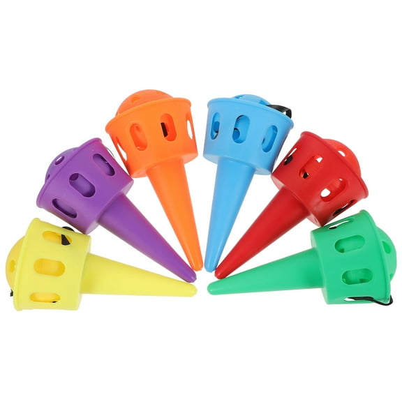 OFFIGAM 6-Piece Outdoor Toss and Catch Game Set with Plastic Scoop Launchers for Kids and Family Fun
