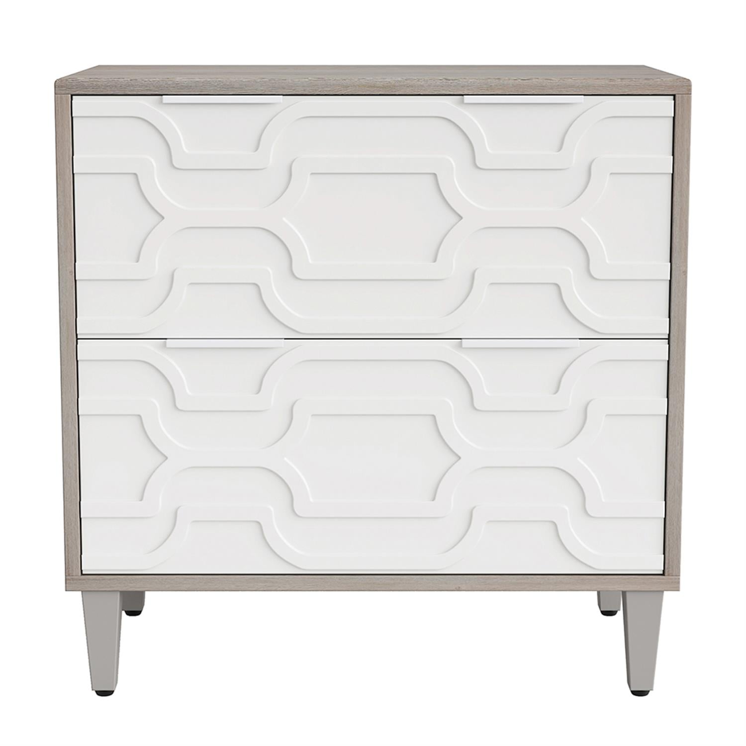 Demi Bonn 2-Drawer File Cabinet, Wood Filing Cabinet for Home Office, Printer Stand, for A4, Letter-Size Documents, Storage Cabinet for Home Office, Gray