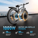thumbnail image 3 of Bicicleta Eléctrica de Montaña para Adultos AMYET EB26, Motor 1000W, Batería 48V 15Ah, 26 Pulgadas, Negro, 3 of 11