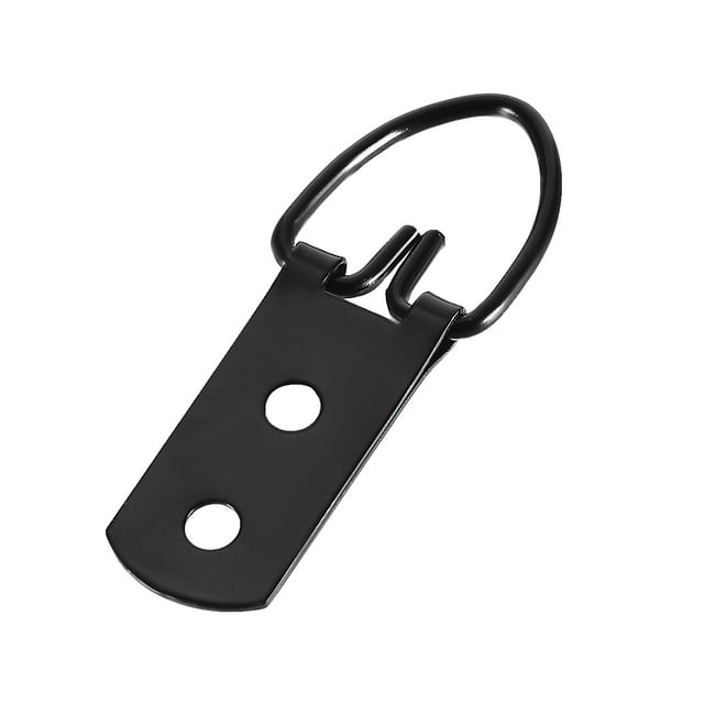 Unique Bargains D Ring Picture Hangers, 52mmx20mm Black Assortment Kit for Photo Hanging 20 Pcs