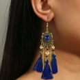 thumbnail image 3 of Hyasfey 1 Pair Bohemia Style Dangle Earrings Tassel Leaf Dangle Long Style Earrings Beads Decor Vintage Dating Banquet Earrings Jewelry Gift, 3 of 7