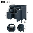thumbnail image 3 of 30-inch Modern Blue Bathroom Vanity Cabinet with 3 Drawers & Door Organizer - No Top Sink Included, 3 of 7