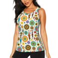 thumbnail image 1 of Balery Beautiful African Womens Camiseta sin mangas estampada ligera para mujer, tops de entrenamiento sin mangas, camisetas de yoga transpirables de secado rápido.-Small, 1 of 7