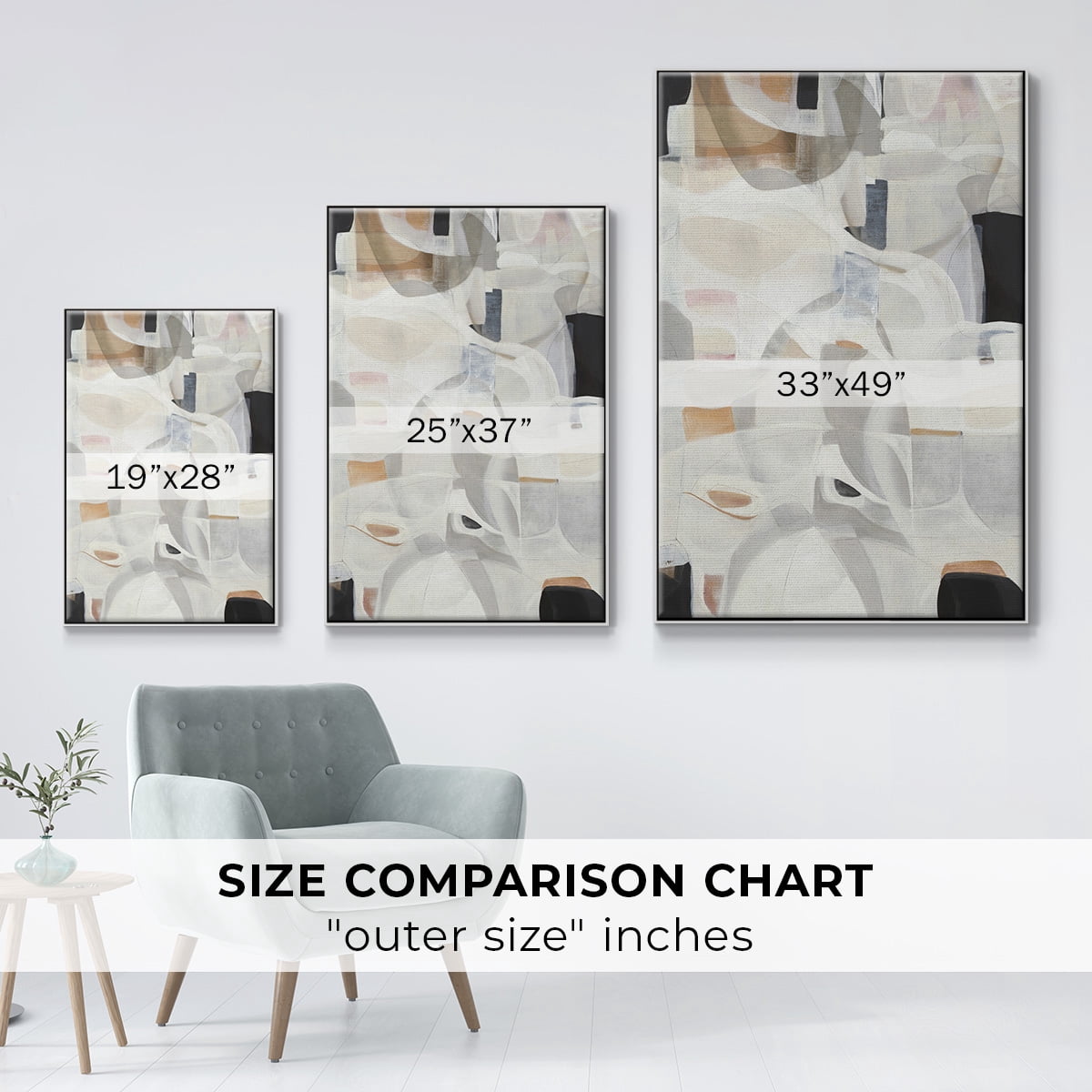 Windswept Framed Premium Gallery Wrapped Canvas - Ready to Hang - 25 x 37 - White Floating Frame