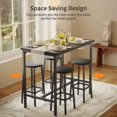 Lofka Dining Table Set for 4, Pub Bar Table Set for Dining room