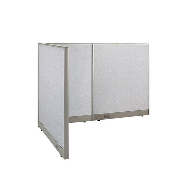 GOF L-shaped Freestanding Office Partition, Room Divider, Privacy Screen, Workstation Cubicle (48”D x 66”W x 48”H)