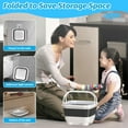 thumbnail image 6 of LC-dolida Bath Toy Storage Organizer, Foldable Bathtub Toy Holder Storage with Removable Base for Draining Drying, Bathroom Shower Toy Holder Baby Bath Toy Basket for Easy Storage (Black), 6 of 7
