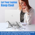 thumbnail image 2 of FIASON 1 Pack Space Gray Adjustable Laptop Stand,Compatible with 9-17" Laptop,7-Levels Ventilated Aluminum Laptop Holder for Desk,Ergonomic Universal Computer Stand with aluminum, metal and Rubber, 2 of 7