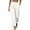 AA-White, variant on White Women's Summer High Waisted Dressy Pants Casual Loose Pleated Button Bottom Trousers for Work Office Slacks with Pockets S