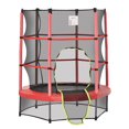 thumbnail image 2 of Ambifirner 5FT Kids Trampoline with Enclosure Net, Recreational Toddler Trampoline Springless Design, Safety Pad and Steel Frame for Indoor Outdoor, Toddler Round Bouncer for Age 3 to 6 Years RED, 2 of 11