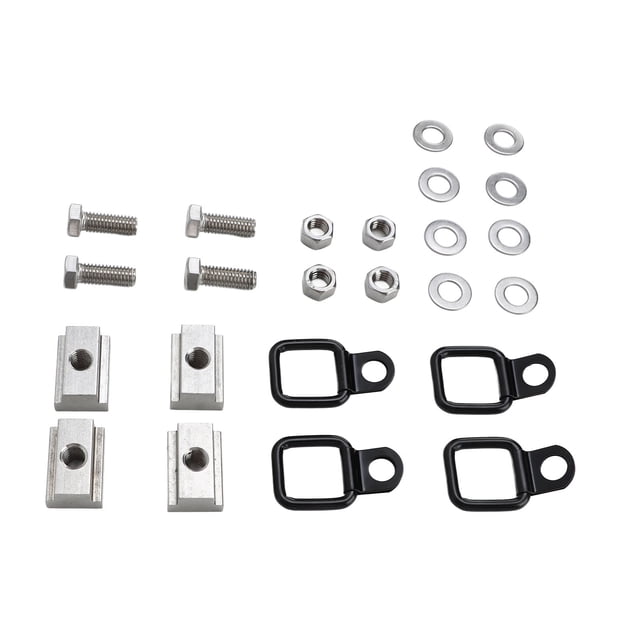 Tie Down Anchors Rings, Heavy Duty Truck Rails Cleat Nut Set Deformation Proof Durable Metal For Pickup