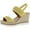 Lemon, variant on KENNETH COLE Womens Coral Pink Padded Woven 1-1/2" Platform Braided Stretch Elyssa Round Toe Wedge Slip On Leather Slingback Sandal 6.5 M
