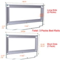 thumbnail image 2 of 3 Packs Bed Guard Rail for Toddlers, Height Adjustment Guardrail for Queen Size Beds, 2 of 6