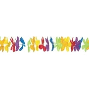 Luau With Fabric Flower Garland, 12 Ft., Multicolor, 1 Pc