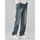 thumbnail image 2 of Pantalones vaqueros rotos con agujeros para hombre, estilo hip hop, desgastados, estilo vintage Y2k, tendencia 2024, talla XS, 2 of 4