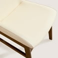 thumbnail image 3 of CHUN YI Modern Farmhouse Faux Leather Dining Chairs, Upholstered Kitchen Chairs, Set of 2, White, 3 of 8