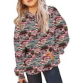 thumbnail image 4 of Sudadera con capucha para niñas y niños, sudadera de manga larga con cuello redondo y estampado de moda, jersey con bolsillo, sudadera de poliéster para niñas, 4 of 8