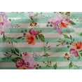thumbnail image 4 of oneOone Cotton Silk Fabric Stripe|Watercolor Leaves & Peony Floral Fabric Prints By Yard 42 Inch Wide, 4 of 4