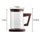 thumbnail image 2 of Tazas de té de vidrio con colador y tapa, tazas de té de vidrio de borosilicato resistentes al calor con mango de madera - Para amantes del té, 2 of 5