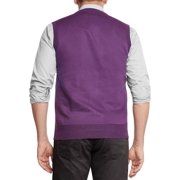 True Rock Mens Argyle V-Neck Sweater Vest (Purple/Blk/Gray, X-Large)