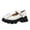 White, variant on Women's Fashionable And Casual All-Match Spring And Summer Large-Size Outer-Wearing Thick-Soled College-Style High-Heeled Loafers Shoes Black 7