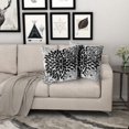 thumbnail image 6 of Black Pillow Covers 18X18 in Black White Grey Dahlias Floral Geometric Couch Pillow Cases with Zipper Set of 2 Farmhouse Rustic Home Decor for Living Room Bedroom Bed Cushion Outdoor, 6 of 6
