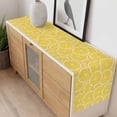 thumbnail image 4 of Yellow Lemon Table Runner 70 Inches Long Farmhouse Dress Scarves, Summer Botanical Watercolor Modern Art Dining Tablerunner for Coffee Table/Kitchen Island/Party Décor, 13" x 70", 4 of 8