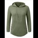thumbnail image 1 of Sudadera con Capucha de Punto Acanalado Suave para Mujer, Suéter de Larga, Sudadera Ligera y Acogedora para Otoño. Verde L, 1 of 6