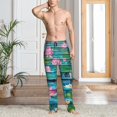 thumbnail image 4 of Mens Pajama Pants Bottoms with Pockets - Lotus Flower Stairway Comfy Mens Pj Pants, Soft Men Lounge Pants, 4 of 5