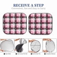 thumbnail image 6 of Balery 2 Piece Heart Plaid Car Windshield Sun Shade|Foldable Front Windshield Shade for Car Front Window for Most Sedans SUV Truck-, 6 of 7