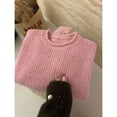 thumbnail image 4 of Solid Color Sequin Decoration Knitted Sweater for Women's Autumn Winter Lazy Style Loose Casual Temperament Pullover Sweater Top, 4 of 5
