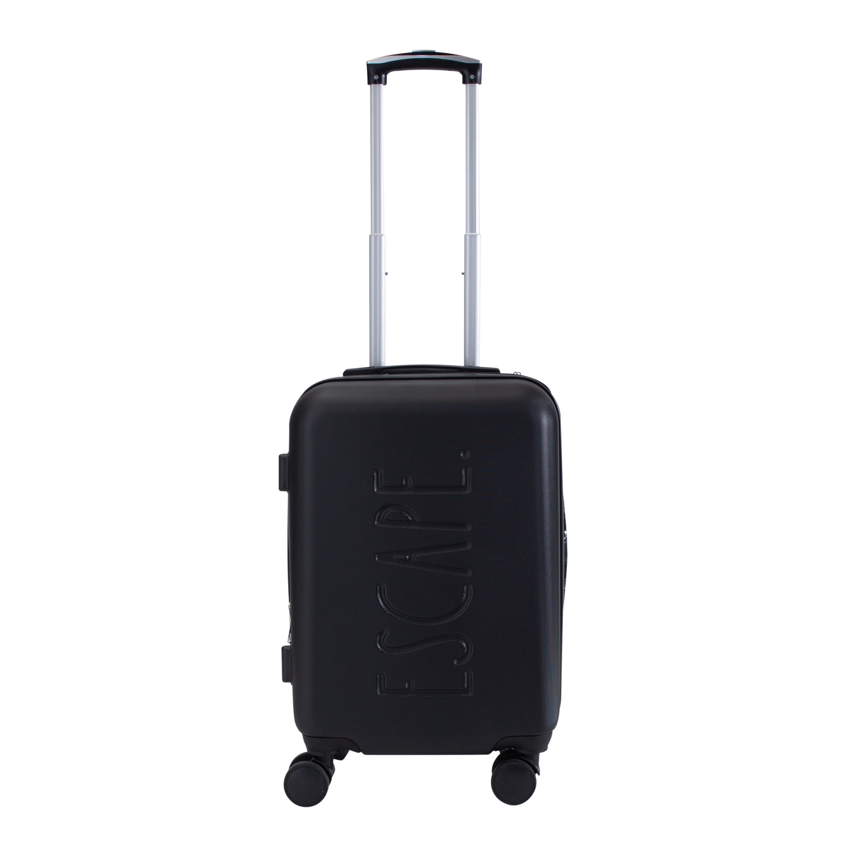 Rae Dunn 3 Piece Expandable Rolling Luggage Set in Black