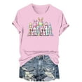 thumbnail image 4 of Mujeres Manga Corta de Verano Tops Día de San Valentín Impreso Cuello Redondo, Camisa de Moda Casual Blusa, 4 of 6