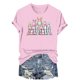 thumbnail image 4 of Mujeres Manga Corta de Verano Tops Día de San Valentín Impreso Cuello Redondo, Camisa de Moda Casual Blusa, 4 of 6