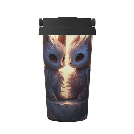 

Junzan Romantic Rose Animal Couple for Stainless Steel Vacuum Insulated Tumbler - Reusable Insulated Cold Brew Iced Coffee Cup Thermos -Gifts for Women Men Him Her