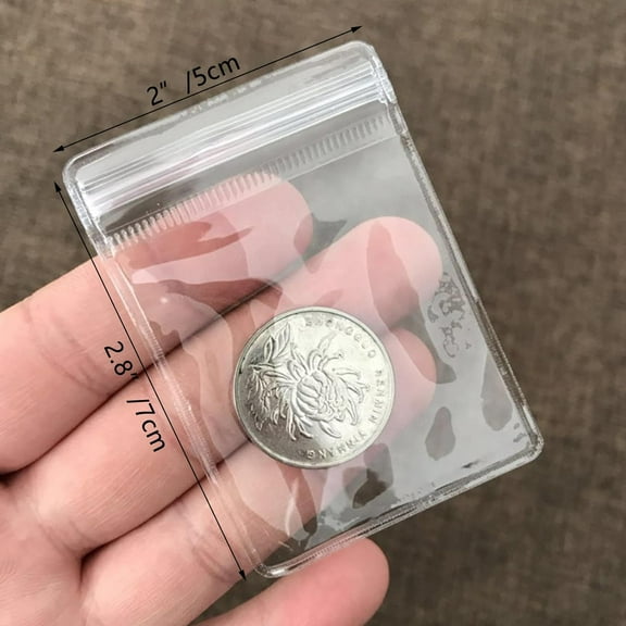 Plastic Bags, 100pcs 2.75 x 1.97 inch Zip Bags, Clear Storage Pouches,Clear Jewelry Bags, with Resealable Zip Bags for Small Daily Vitamin, Jewelry, Pills,Candy