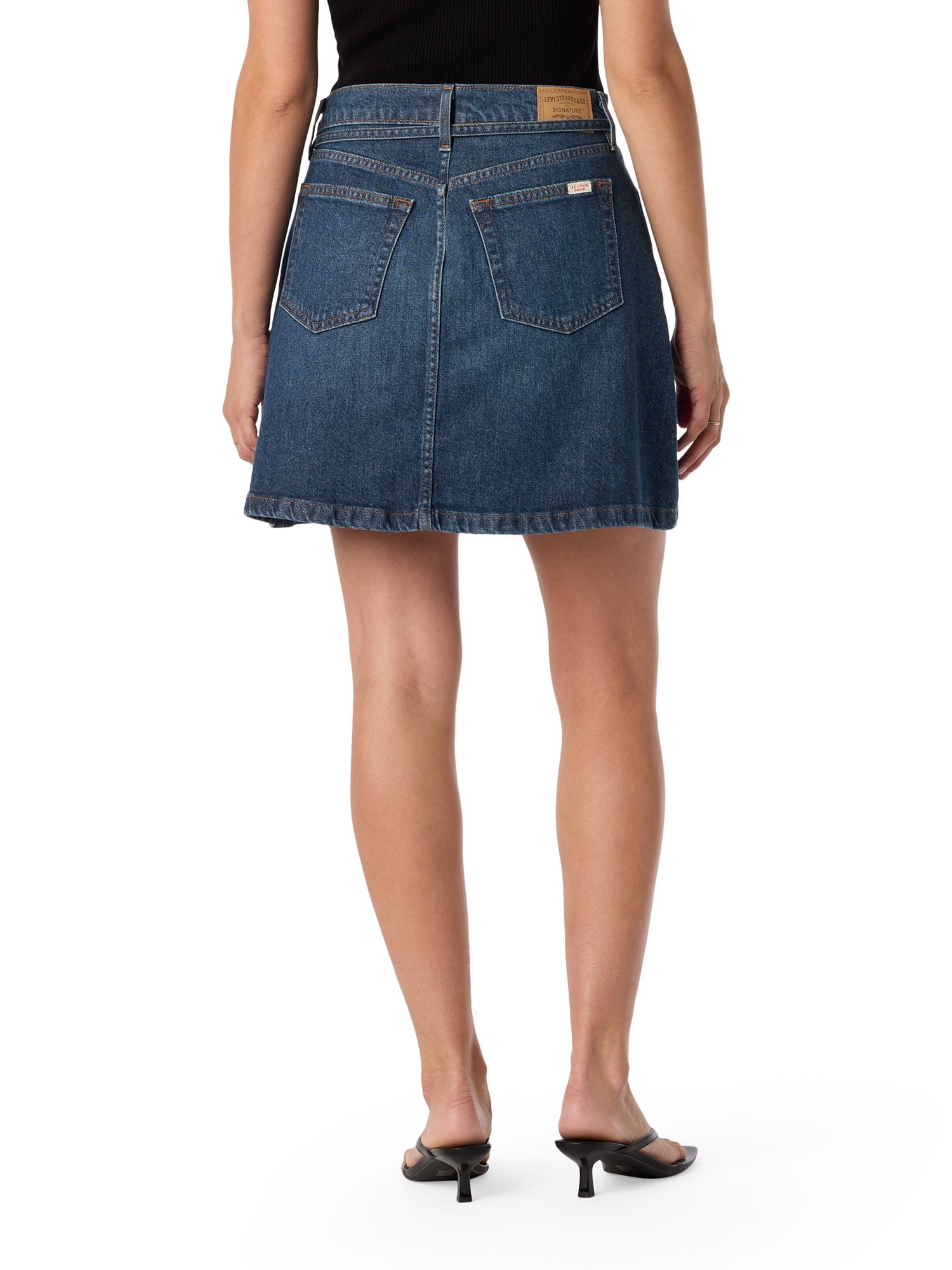 Levi Strauss Signature Women's and Women's Plus Vintage Belted Skirt, Sizes 0-22