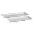 thumbnail image 1 of Mikasa Delray Chip Resistant Set Of 2 Platter Serving Tray, 12 And 15 Inch, White, 1 of 4
