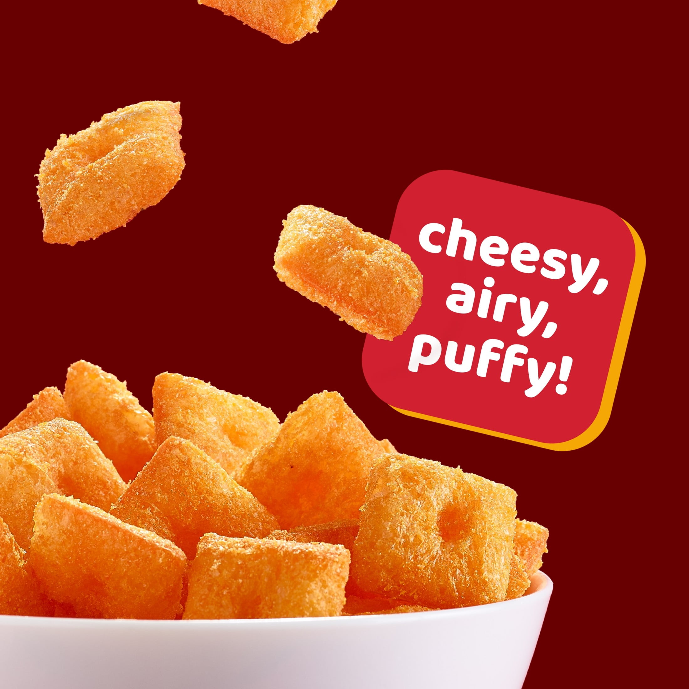 Cheez-It Puff'd Double Cheese Cheesy Baked Snacks, Puffed Snack Crackers, 5.75 oz