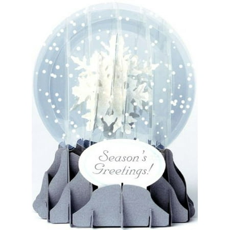 - Up With Paper Holiday Snowflakes Snow Globe Pop Up Christmas Card