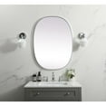 thumbnail image 3 of Elegant Decor Metal Frame Oval Mirror 27x36 Inch in Silver, 3 of 12