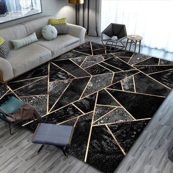 Large Rug Modern Geometric Abstract Carpet for Living Room Luxury Home Decorations Sofa Table Large Area Rugs Non-Slip Bedroom Floor Mat
