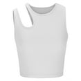 thumbnail image 4 of USSUMA Womens Tank Tops Womens Summer Tops Women's Fashion Casual Solid one Shoulder Sleeveless T Shirt Pullover Tops Womens Tops Solidcolor, 4 of 6