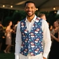 thumbnail image 4 of Yuyamidu Cute Snowman Men's Suit Vest Christmas Formal Dress Waistcoat Xmas Tree Casual Business Vests for Suit or Tuxedo with Adjustable Back Strap, Size XL, 4 of 7