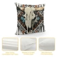thumbnail image 4 of Boho Cow Aztec Western Bull Skull Throw Pillow Covers ,Boho Cow Aztec Western Decor, 4 of 5