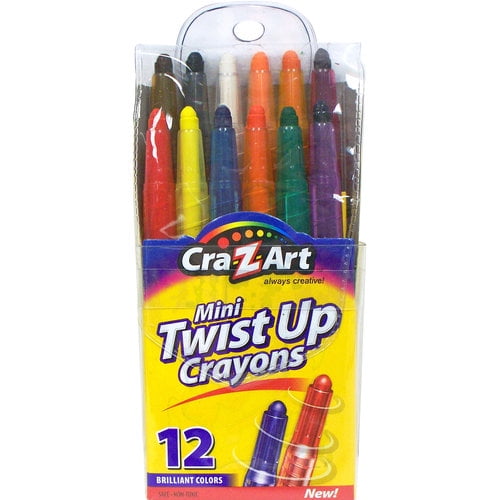 CraZArt Mini TwistUp Crayons, 12pk