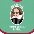 thumbnail image 3 of Inktastic To Thine Own Self Be True Shakespeare Boys or Girls Baby Bib, 3 of 3