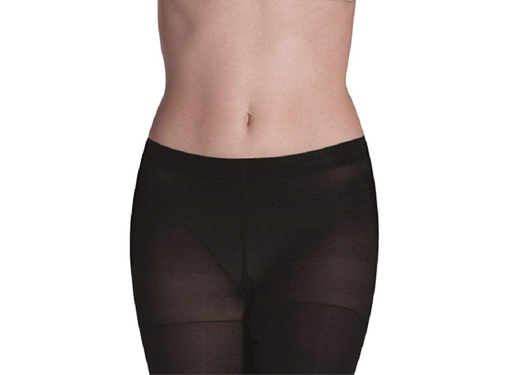 No nonsense Women's Super Opaque Control Top Tights, Black, Large